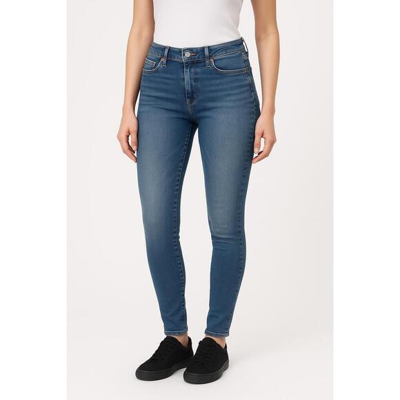 CRESCENT DRIVE Blue Denim Five Pocket Faded Wash Skinny Jeans Size 30 outdoors - Picture 2 of 10